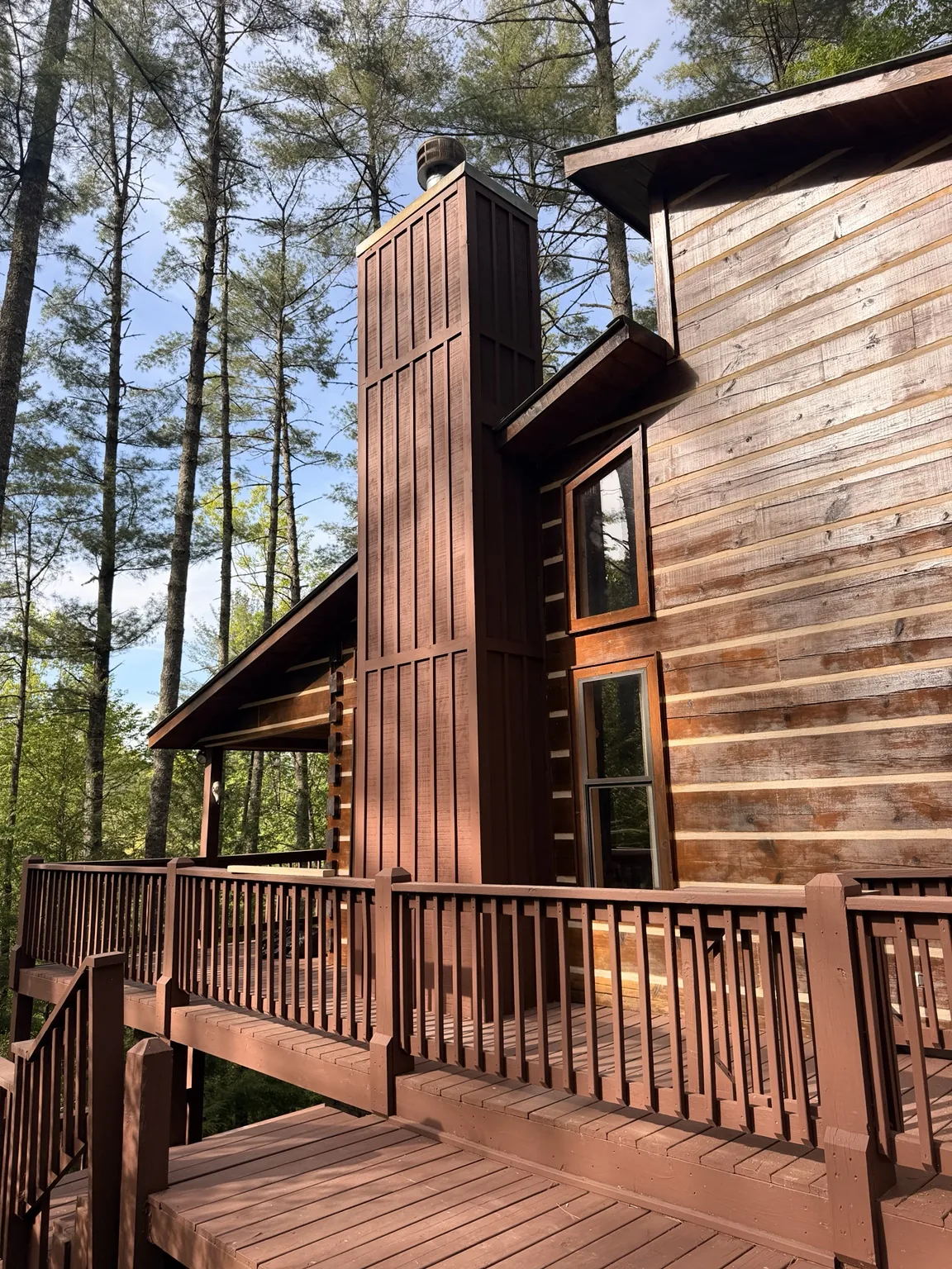 Finished exterior chimney project