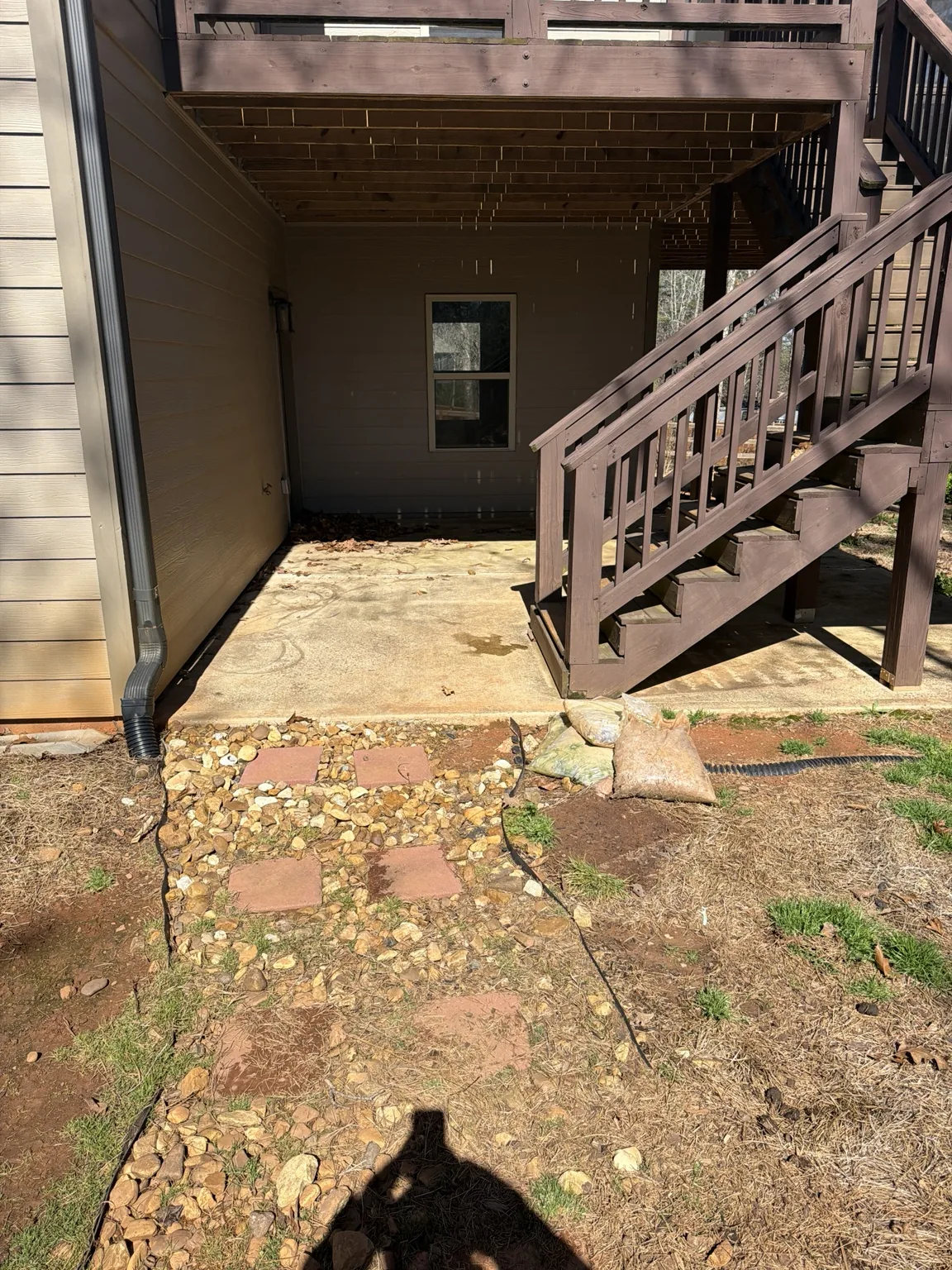 Elevated deck staircase craftsmanship