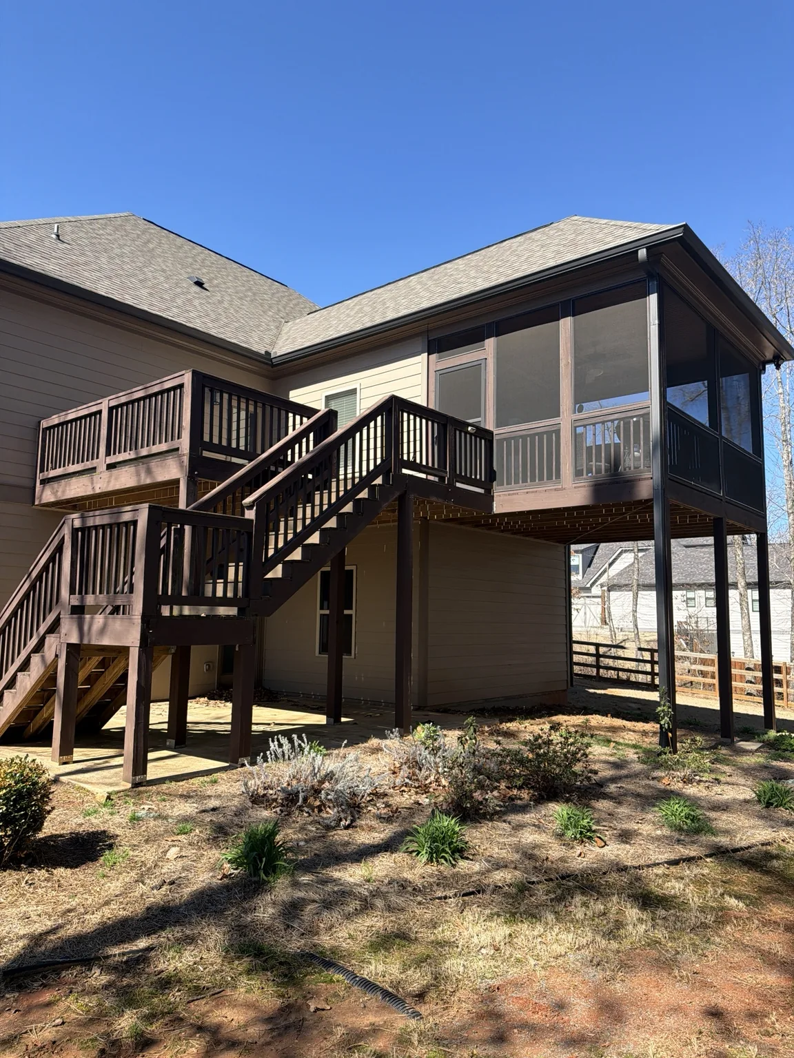 Under deck stair system