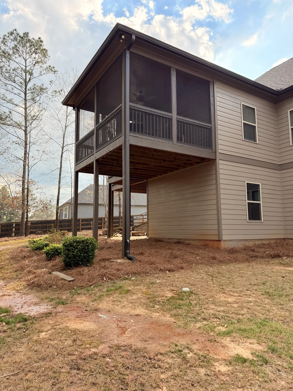 Elevated screened porch